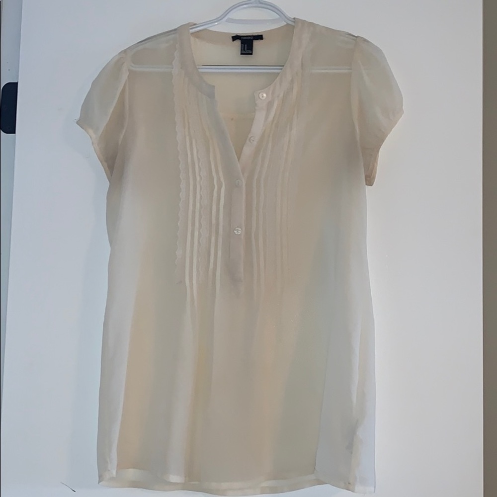 Forever 21 cream blouse